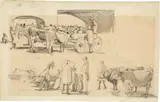 Barthélemy Menn, Skizzen aus dem Süden, Pencil drawing
