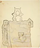 Otto Meyer-Amden, Sinnbild (Hirte mit Stock und Kuh)