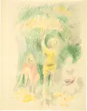 Otto Meyer-Amden, Ernte, circa 1928, Pencil and colour pencil drawing