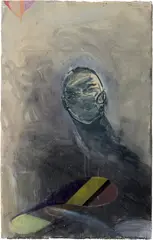 Nathan Oliveira, Woman with Propeller, 1979, Acrylic and pencil