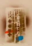 Meret Oppenheim, Mann, nach links gehend, September, 1978, Spray and stencil painting, collaged