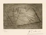 Pablo Picasso, La guitare sur la table, November 1925 - Spring 1926, Etching and burin on zinc