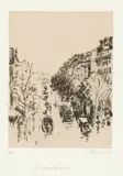 Camille Pissarro, Boulevard Montmartre, Around 1899, Lithograph