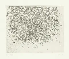 Gnuusch by Markus Raetz, 1971, Etching, sold Jun 2023
