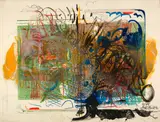 Dieter Roth, Blumen aus Langenthal. - Blumen aus Langenthal. - o.T., 1987, 1991, 2 lithographs, one of them in colour, 1 drypoint and aquatint impression print