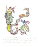 Niki de Saint Phalle, Aeiou, 1998, Colour etching