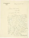 Gottardo Guido Segantini, Brief an Ulrich Wilhelm Züricher, 1941, Handwriting on stationery