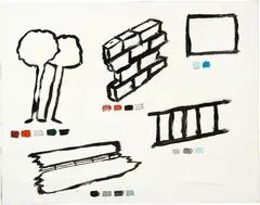 Anselm Stalder, Ohne Titel, 1979, Gouache