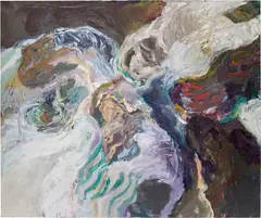 Dominik Stauch, Gletscherbach, 1991, Acrylic on jute