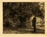 Karl Stauffer-Bern, Gustav Freytag in seinem Garten, 1887, Etching
