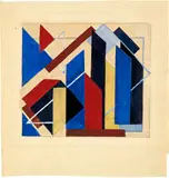 Cecil Stephenson, Study for "Painting 1936", 1936, Gouache, over a light preliminary drawing in pencil