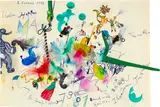Jean Tinguely, Illustrierter Neujahrswunsch - Lieber Herr May