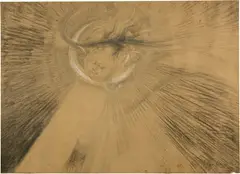 Albert Trachsel, Studie zu "Kosmisches Ereignis", Around 1905, Pencil and charcoal drawing, heightened with white