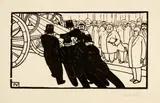 Félix Vallotton, Les Nécrophores, 1892, Woodcut