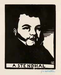 A Stendhal by Félix Vallotton, 1897, Woodcut, sold Jun 2023