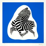 Victor Vasarely, Zebras, Around 1989, Colour serigraph