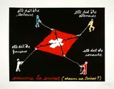 Ben Vautier, Sauvons la suisse, 1990, Colour serigraph