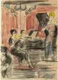 Otto von Wätjen, Konzert, Around 1925, Colour pencil and pencil