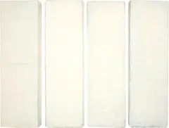 Roland Werro, Ohne Titel, 1988-1993, Wooden object, 4 parts, painted white in oil