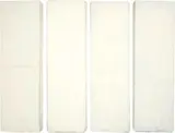 Roland Werro, Ohne Titel, 1988-1993, Wooden object, 4 parts, painted white in oil