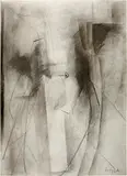 Oscar Wiggli, Ohne Titel (133-XII), 1979, Charcoal and black chalk
