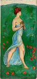 Ferdinand Hodler, Die Empfindung, circa 1901, Oil over pencil on paper, mounted by the artist on wooden panel