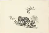 Francisco De Goya, Bull attacked by Dogs - Taureau attaqué par les chiens, *