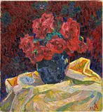 Giovanni Giacometti, Engadiner Nelken, 1918, Oil on canvas