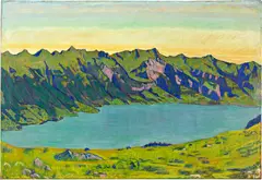 Ferdinand Hodler, Der Brienzersee von Breitlauenen aus, 1906, Oil and grease crayons on canvas