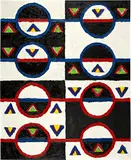 Alfred Jensen, Directions in Cool Color, Directions in Warm Color, 1961, Oil on canvas