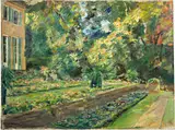 Max Liebermann, Die Blumenterrasse im Wannseegarten nach Norden, 1929, Oil on canvas