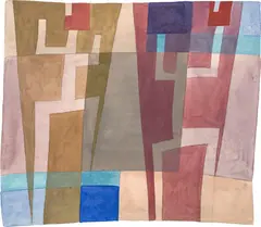 Sophie Taeuber-Arp, Composition à danseurs - Komposition mit Tänzern, 1927, Gouache over preliminary drawing in pencil