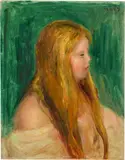 Pierre-Auguste Renoir, Jeune fille aux longs cheveux, circa 1896, Oil on canvas