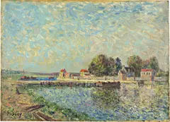 Alfred Sisley, Le barrage à Saint-Mammès, 1885, Oil on canvas