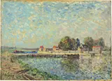 Alfred Sisley, Le barrage à Saint-Mammès, 1885, Oil on canvas