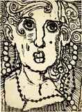 Louis Soutter, "Ida" (recto) - "Le linge des femmes de nuits" (verso)