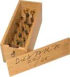 Dieter Roth, Zooring, 1975, 2 brass rings with 15 interchangeable brass attachments. In lockable original wooden case with two keys