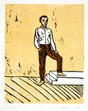 Stephan Balkenhol, Ohne Titel 1. - Ohne Titel 2. - Ohne Titel 3, 2007, 3 colour woodcuts