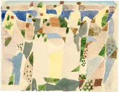 Eduard Bargheer, Häuser am Meer, 1952, Watercolour