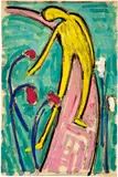 Hans Berger, "Admiration", Around 1910, Oil over drawing in charcoal
