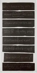 L. To do one perfect thing, ... by James Lee Byars, Around 1993, White pencil on black tissue paper, sold Jun 2022
