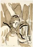 L'ange à l'épée by Marc Chagall, 1956, Colour lithograph, sold Jun 2022