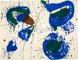 Hurrah for the Red, White, and Blue, Variant II by Sam Francis, 1961, Colour lithograph, sold Jun 2022