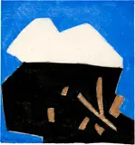 Ferdinand Gehr, Schneeberge, 1976, Colour woodcut