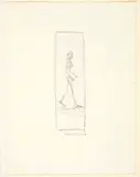 Femme nue marchant de profil à droite. – L’Atelier à la sellette. – Deux sculptures dans l’atelier by Alberto Giacometti, 1954. - 1964. - 1965, 3 etchings, sold Jun 2022