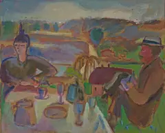 Rudolf Großmann, Wandbild (Wohnung S.G.), 1922-1924, Pastel