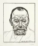 Ferdinand Hodler, Selbstbildnis, 1916, posthumous edition, Lithograph