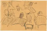 Tanzcafé by Ernst Ludwig Kirchner, Around 1912, Pencil drawing, sold Jun 2022