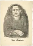 Das Warten - Das Bangen by Käthe Kollwitz, Before the end of October 1914, Chalk lithograph, sold Jun 2022