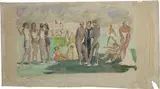 Hammer Park by Elena Luksch-Makowsky, 1935, Watercolour over preliminary drawing in pencil, sold Jun 2022